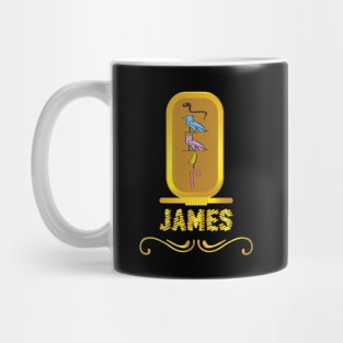 JAMES-American names in hieroglyphic letters-James, name in a Pharaonic Khartouch-Hieroglyphic pharaonic names Mug